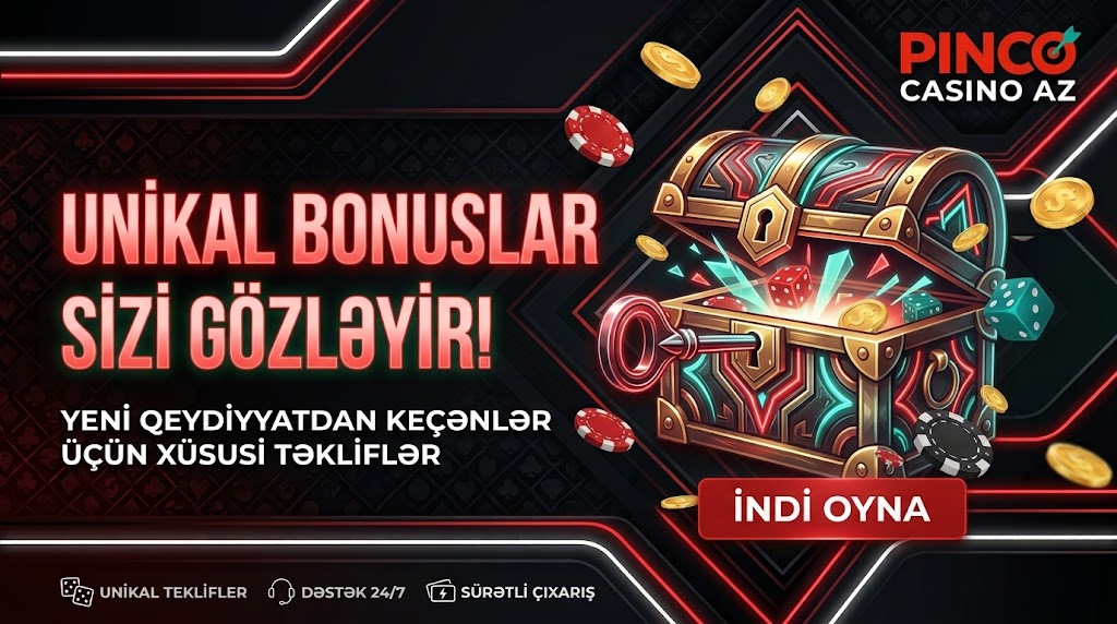 Pinko casino oyun seçimi və unikal bonuslar görüntüsü